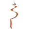 In the Breeze 5075 Orange Twister Tail - Outdoor Spinning Decoration and Accessory